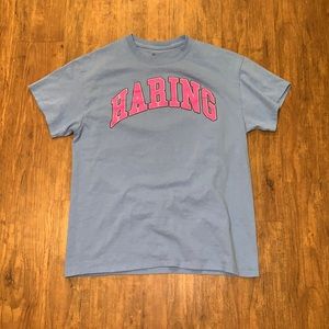 Keith Haring Blue T-Shirt size medium. Like new condition. 100% cotton.